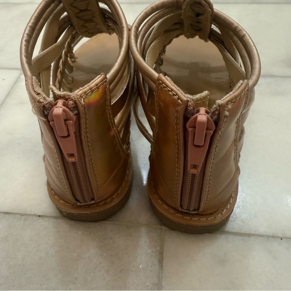 Girls Sonoma Iridescent Gold Gladiator Sandals - Picture 6 of 11
